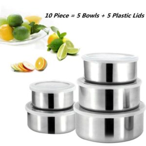 5Pcs Stainless Steel Mixing Bowls Set