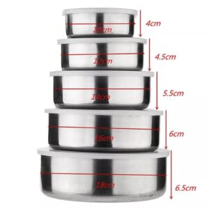 5Pcs Stainless Steel Mixing Bowls Set