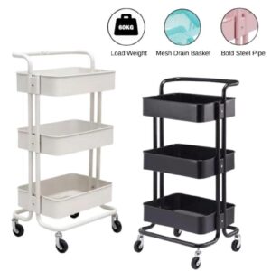 Foldable 3 Tier kitchen trolley