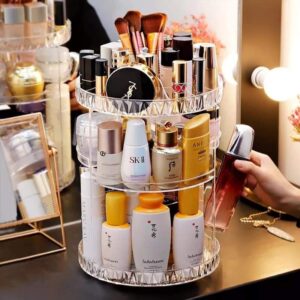 360 Degree Rotating Cosmetic Storage Box Makeup Organize