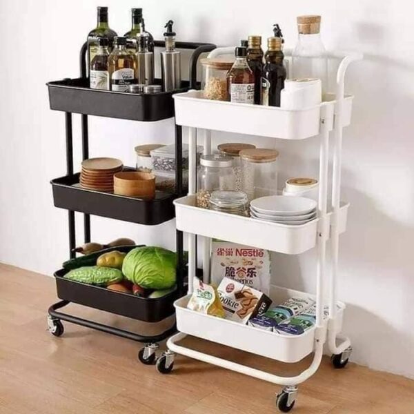 Foldable 3 Tier kitchen trolley