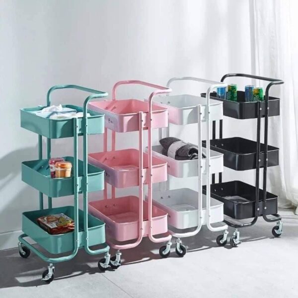 Foldable 3 Tier kitchen trolley