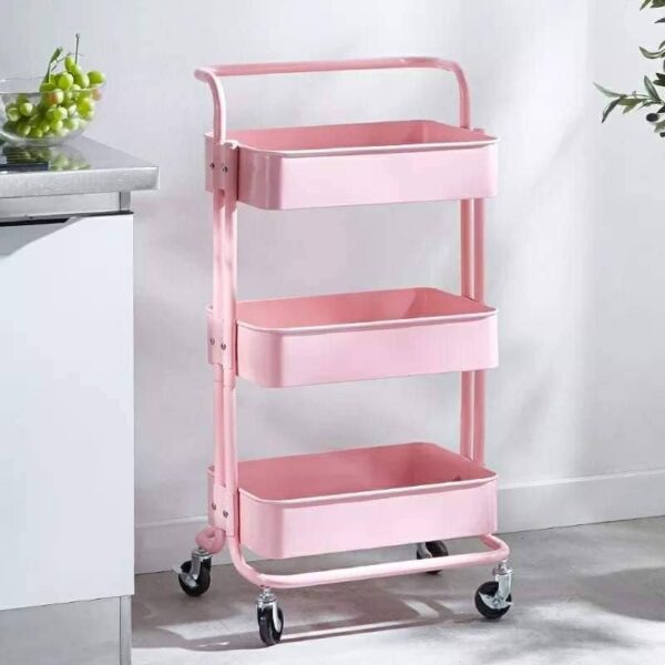 Foldable 3 Tier kitchen trolley