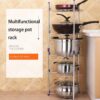 Five Layer Kitchen Steel Pot Rack