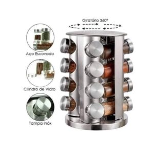 Stainless Steel Rotating Spice Carousel