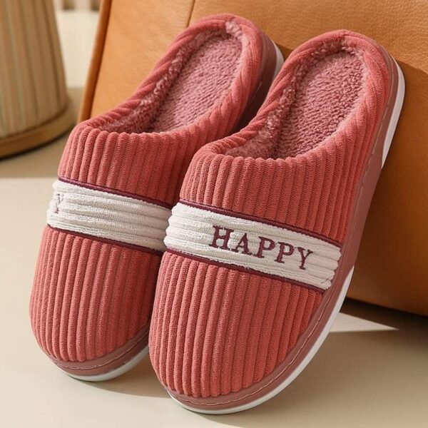 Happy Winter Cotton Slippers