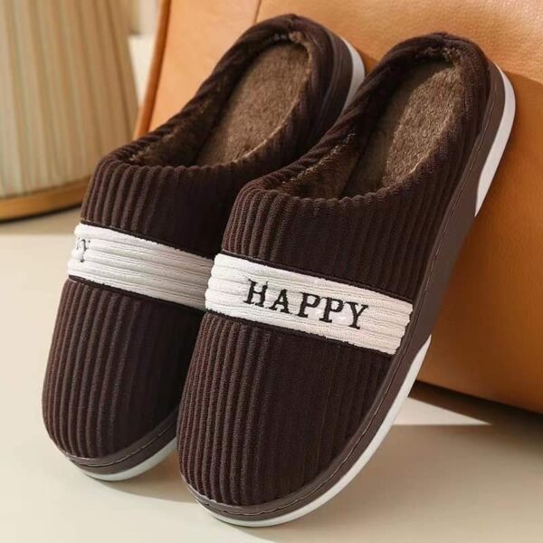 Happy Winter Cotton Slippers