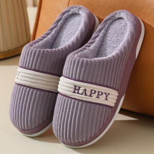 Happy Winter Cotton Slippers